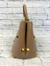 Load image into Gallery viewer, Valentino Roman Rock Stud Poudre Top Handle Bag W/Strap
