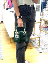 Load image into Gallery viewer, Christian Dior Vert Fonce Crocodile Mini Lady Dior
