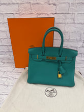 Load image into Gallery viewer, Hermes Birkin 30 in Vert Verone Togo w/ Gold Hardware
