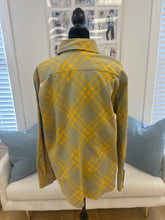 Load image into Gallery viewer, BURBERRY Yellow Check Cotton Button Down Sz 10
