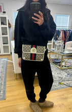 Load image into Gallery viewer, Gucci Navy &amp; Red Web Strip GG Supreme Ophidia Small Belt Bag
