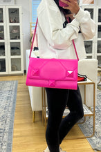 Load image into Gallery viewer, Valentino Pink Nappa Monochrome Roman Rock Stud Large WOC
