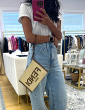 Load image into Gallery viewer, Fendi Raffia Wristlet/Pouch
