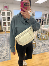 Load image into Gallery viewer, Gucci Cream GG Embossed Leather Belt Bag
