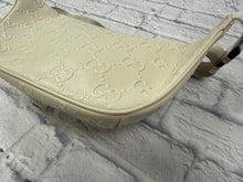 Load image into Gallery viewer, Gucci Cream GG Embossed Leather Belt Bag
