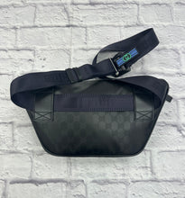 Load image into Gallery viewer, Gucci Black Monogram GG Crystal Coated Canvas Belt Bag.
