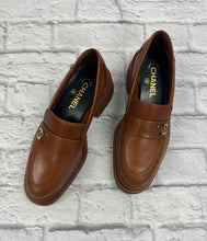 Load image into Gallery viewer, Chanel Quilted CC Loafers 39.5 Light Brown
