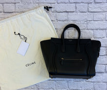 Load image into Gallery viewer, Celine Black Micro Luggage Tote
