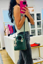 Load image into Gallery viewer, Christian Dior Vert Fonce Crocodile Mini Lady Dior
