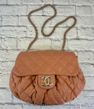 Load image into Gallery viewer, Chanel Rose Neutral/Silver Chain Around Flap Bag
