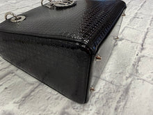 Load image into Gallery viewer, Dior Black Patent Medium Lady Dior
