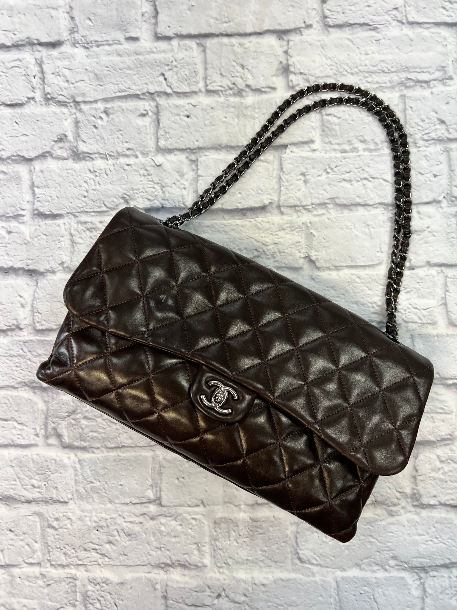 Chanel Chocolate Brown XL Flap Bag – The Stock Room NJ