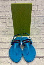 Load image into Gallery viewer, Gucci Interlocking G Web Sandal SZ 37.5
