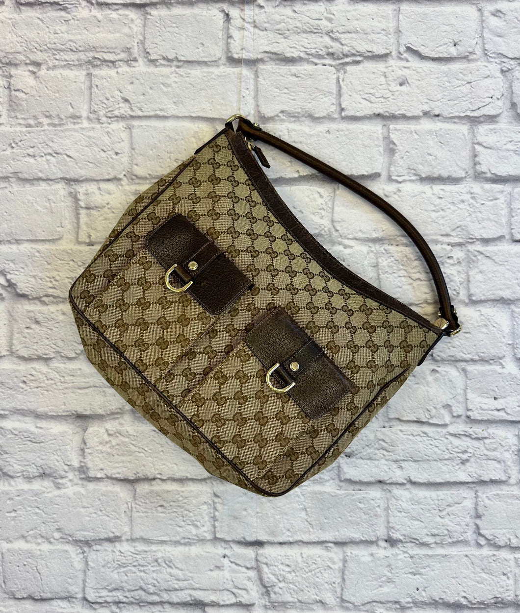 Gucci Patch Pocket Logo Hobo Bag