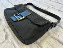 Load image into Gallery viewer, Fendi Black Zuchinno Baguette
