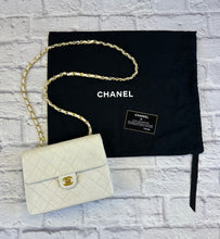 Load image into Gallery viewer, Chanel White Square Vintage Mini Flap Bag
