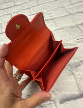 Load image into Gallery viewer, Chanel 2.55 Rouge Caviar Quilted Compact Wallet/Card Case
