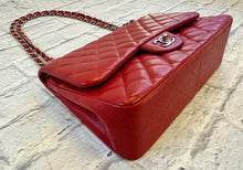 Load image into Gallery viewer, Chanel Red Caviar Quilted Jumbo Double Flap
