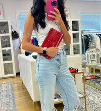Load image into Gallery viewer, Saint Laurent Red Patent Clutch

