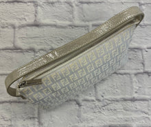 Load image into Gallery viewer, Fendi Zucchino Canvas Ivory &amp; Silver Shoulder Bag
