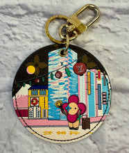 Load image into Gallery viewer, Louis Vuitton Monogram 2022 Christmas Animation Tokyo Bag Charm/Key Ring Blue
