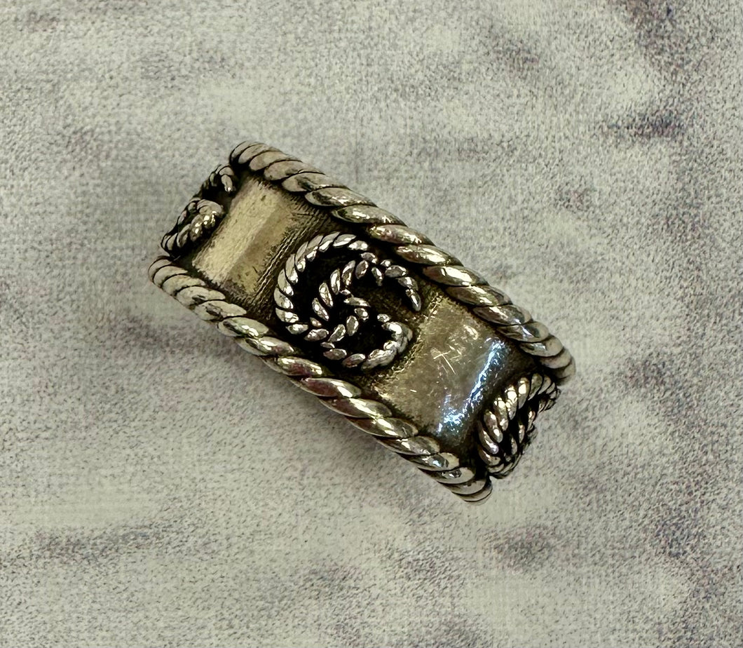 Gucci Sterling Silver Ring SZ 8