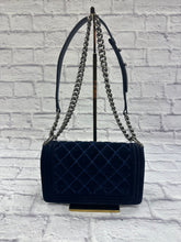Load image into Gallery viewer, Chanel Medium Navy Velvet Boy Bag
