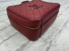 Load image into Gallery viewer, Chanel Large Burgundy CC Filigree Vanity Case
