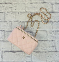 Load image into Gallery viewer, Chanel Light Pink Caviar Quilted Vanity Bag
