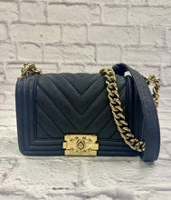 Load image into Gallery viewer, Chanel Navy Small Boy Bag
