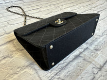 Load image into Gallery viewer, Chanel Quilted Black Fabric Crossbody
