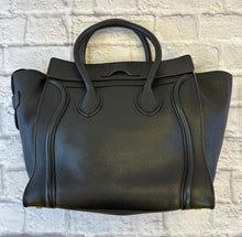 Load image into Gallery viewer, Celine Drummed Black Calfskin Mini Luggage Tote
