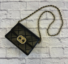 Load image into Gallery viewer, Chanel 2023 Strass Gold Mini Black Flap Bag
