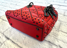 Load image into Gallery viewer, Christian Dior Ultra Matte Studded Mini Lady Dior Red &amp; Black
