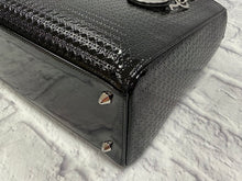 Load image into Gallery viewer, Dior Black Patent Medium Lady Dior
