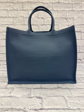 Load image into Gallery viewer, Dior Blue Calfskin Embossed Bool Tote
