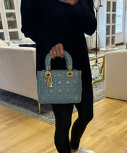 Load image into Gallery viewer, Christian Dior Small Blue Lady Dior Crossbody
