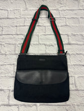 Load image into Gallery viewer, Gucci Black Monogram Canvas Signature Web Messenger

