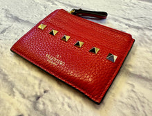 Load image into Gallery viewer, Valentino Rockstud Calfskin Cardholder With Zipper
