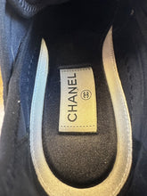 Load image into Gallery viewer, Chanel Woman’s CC Cap Toe Logo Suede/Mixed Fabric Sneakers 37.5
