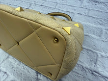 Load image into Gallery viewer, Valentino Beige Raffia Roman Rock Stud Top Handle
