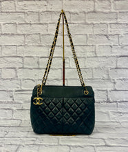 Load image into Gallery viewer, Chanel Vintage Quilted Black Lambskin Shoulder Bag
