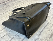 Load image into Gallery viewer, Celine Drummed Black Calfskin Mini Luggage Tote
