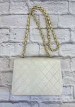 Load image into Gallery viewer, Chanel White Square Vintage Mini Flap Bag
