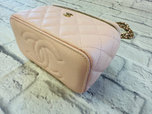 Load image into Gallery viewer, Chanel Light Pink Caviar Quilted Vanity Bag

