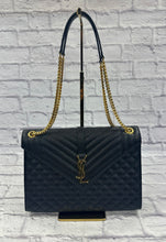 Load image into Gallery viewer, Saint Laurent Black Classic Large Monogram Envelope
