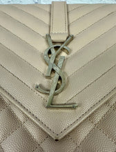 Load image into Gallery viewer, Saint Laurent Dark Beige Large Envelope Bag
