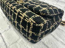 Load image into Gallery viewer, Chanel Black &amp; Beige Houndstooth Tweed Maxi 19
