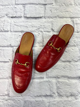 Load image into Gallery viewer, Gucci Red Princetown Mules, Size 37.5
