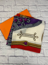Load image into Gallery viewer, Hermès Brandebourgs Fleuris Double Face Silk Scarf
